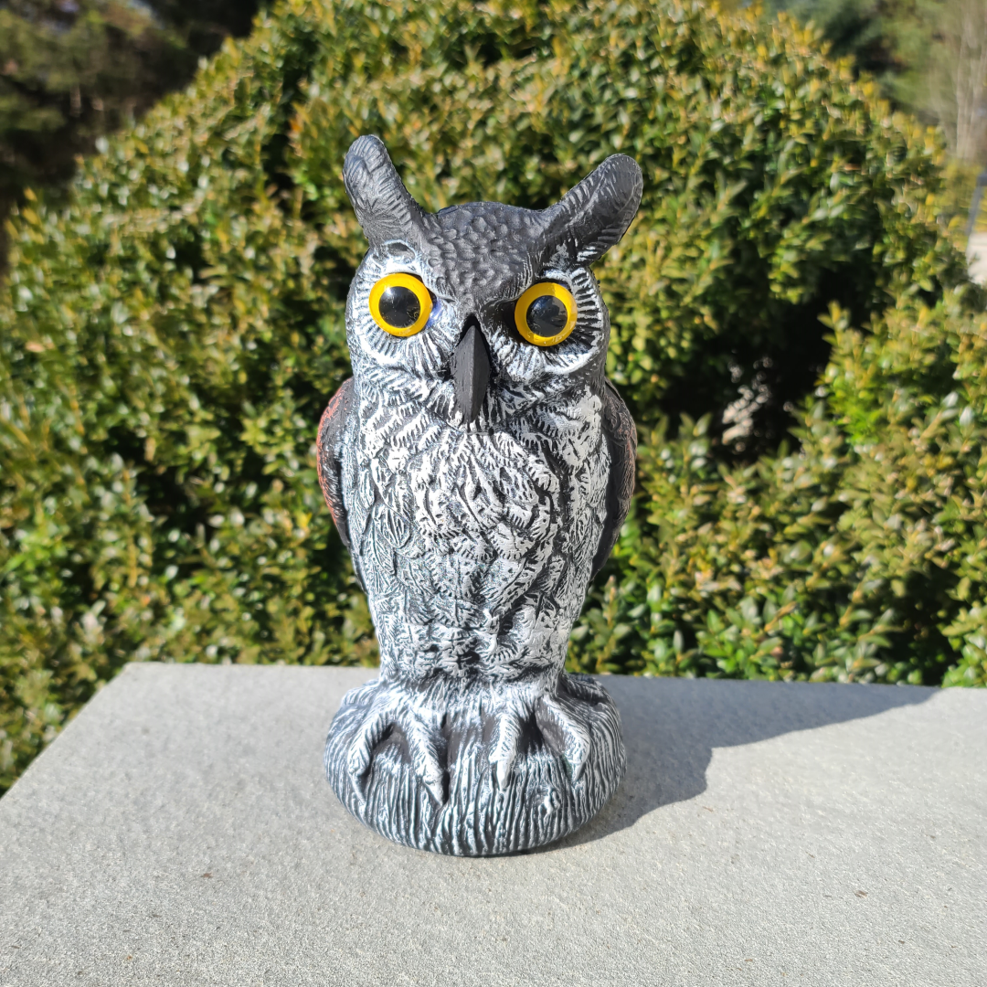 fake baby owl garden decor