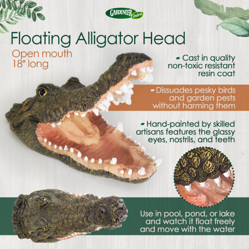 Natural Enemy Scarecrow® Floating Alligator Head