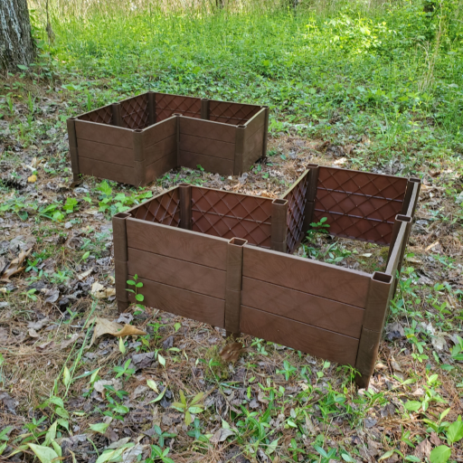 Square Foot Planter - Raised Bed Container Garden Kit - Faux Wood