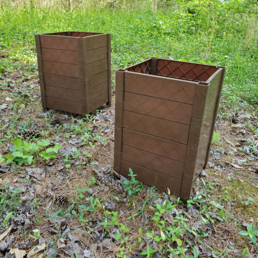 Square Foot Planter - Raised Bed Container Garden Kit - Faux Wood